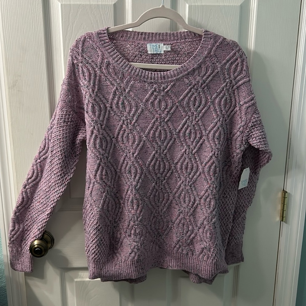 Time and Tru Multicolor Woven Sweater